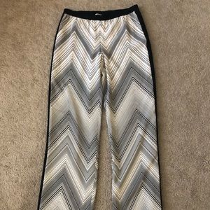 NWT. Black and White lined Pants